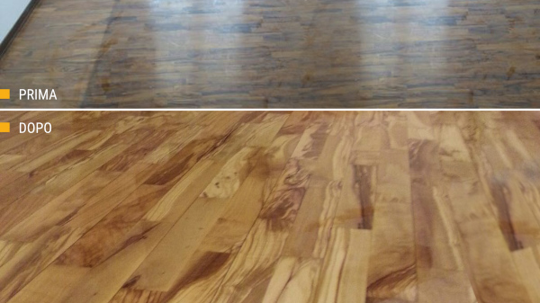 Lamatura di un pavimento a Milano cpn vernice ad acqua
