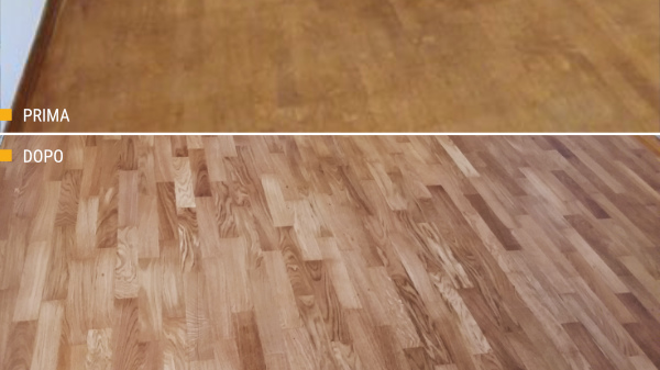 lamatura di una stanza in parquet a Milano