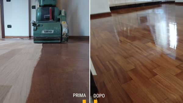 LEVIGARE MARMI E PARQUET MILANO: levigatura, riparazione e stuccatura pavimenti parquet con vernice ad acqua lucida